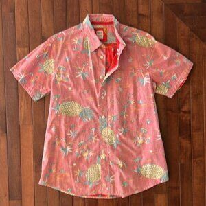 NWOT Men’s Mossimo Hawaiian Pineapple Palm Tree Button Down Shirt Size Large